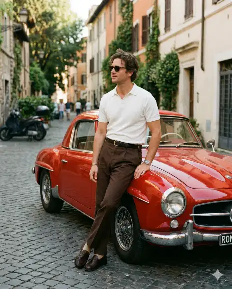 12. Vintage Car Lean