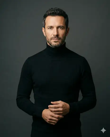 11. Formal Black Turtleneck