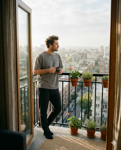 13. Morning Balcony Coffee