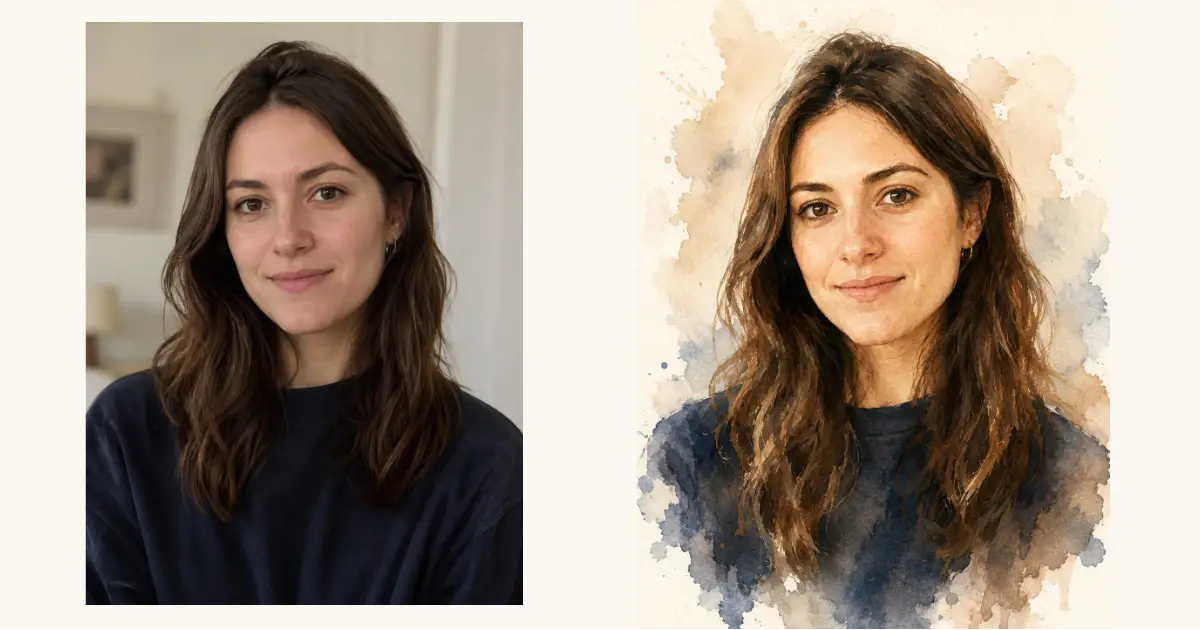 chatgpt water color portrait prompt