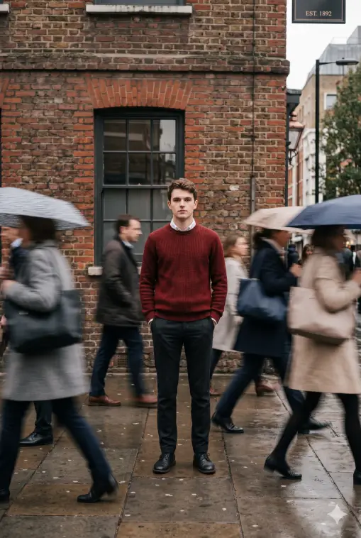 Stillness in a Blurred Crowd