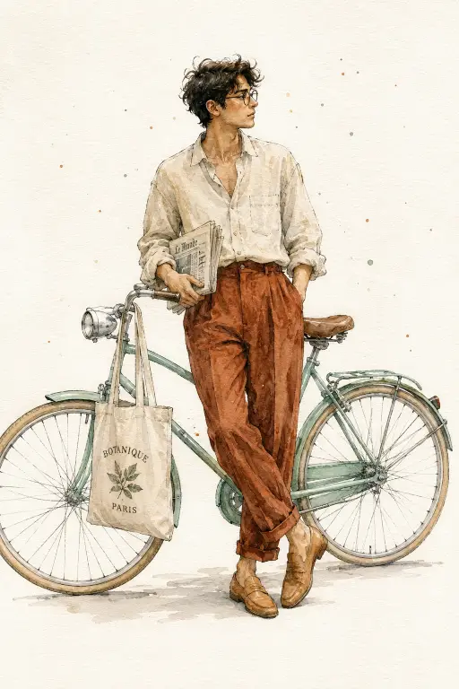 Man with a Vintage Bicycle