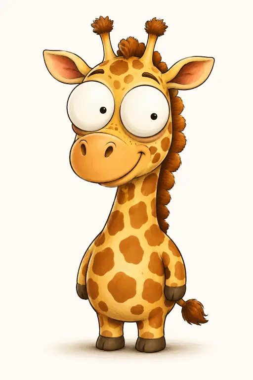 cartoon giraffe prompt