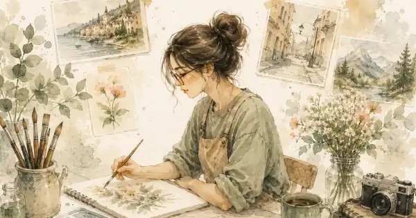 chatgpt prompt for watercolor illustration