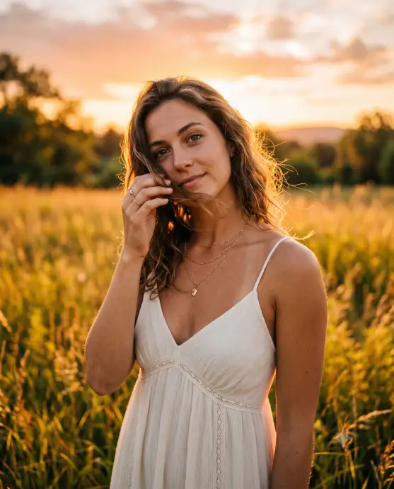1. Golden Hour Backlit Portrait