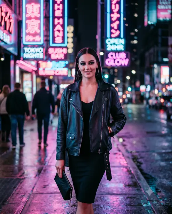 11. Neon City Night Portrait