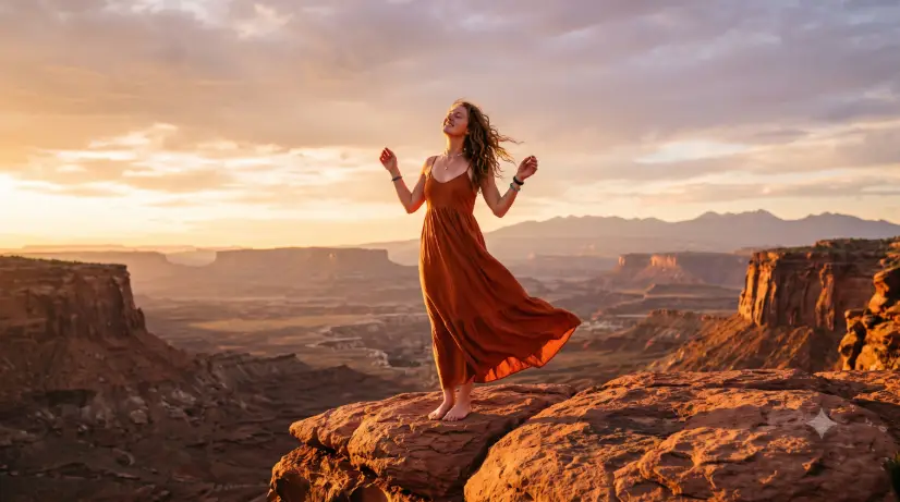 18. Desert Golden Hour Portrait