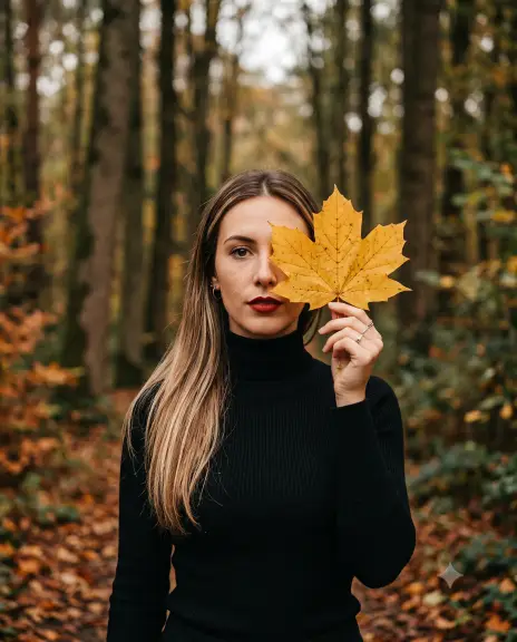 Maple Leaf Peekaboo Portrait