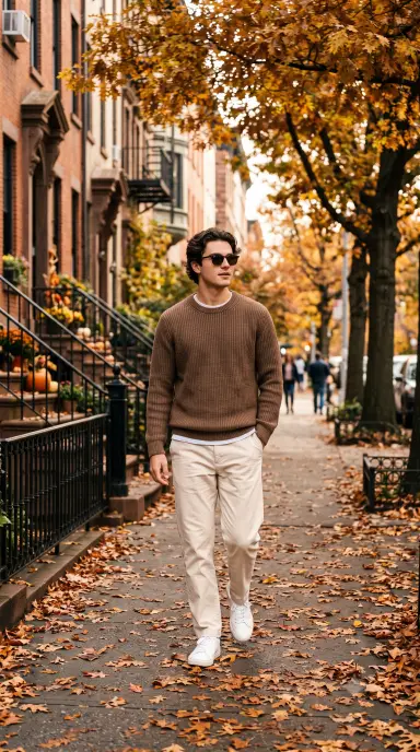 City Sidewalk Autumn Stroll