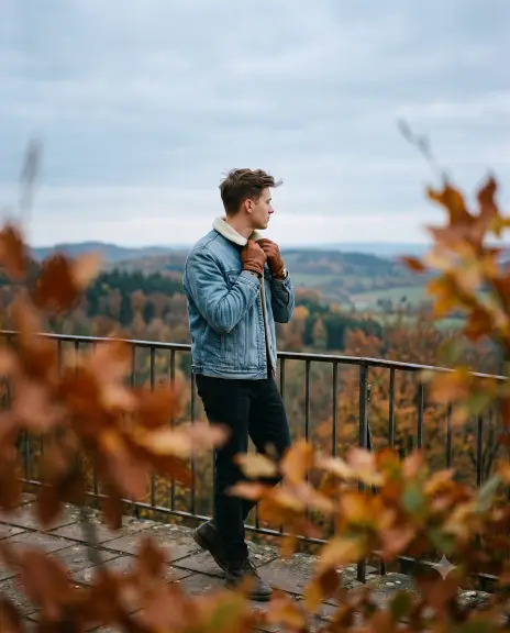 Denim Jacket on a Cloudy Afternoon