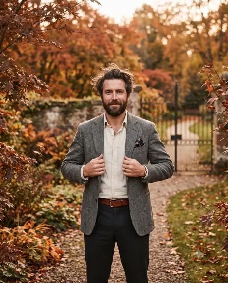Vintage Tweed Blazer Portrait