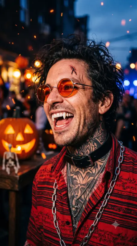 3. Laughing Vampire with Orange Sunglasses