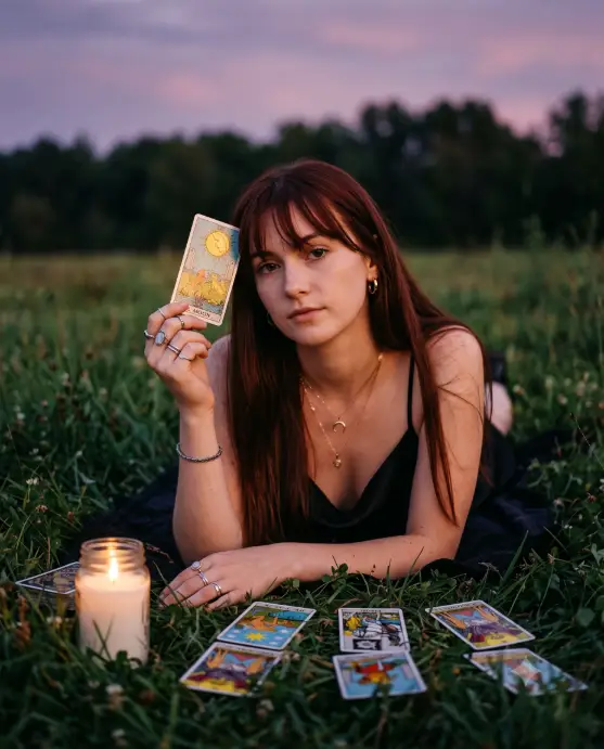 8. Tarot Reader in the Grass at Twilight