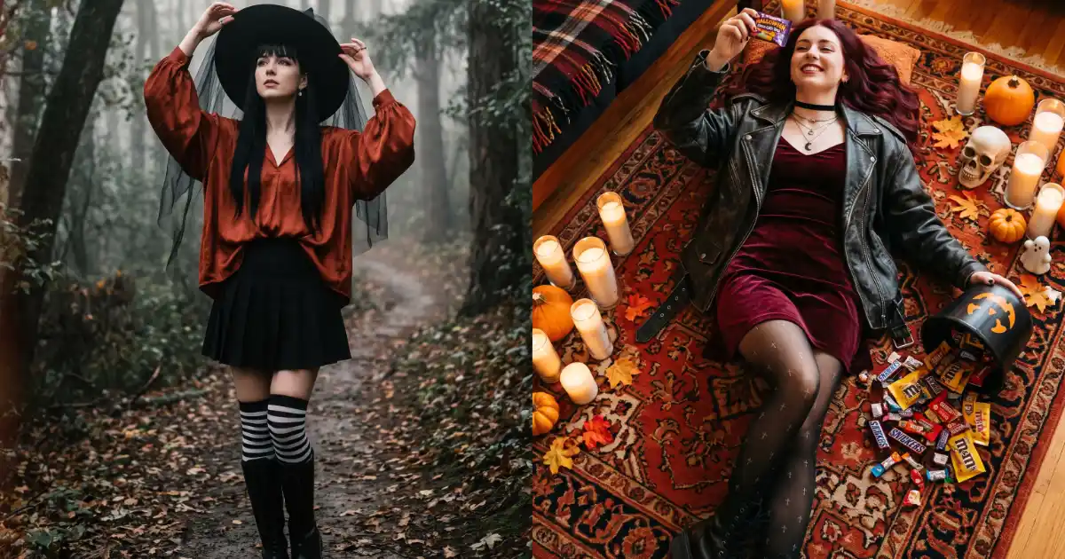 gemini prompts for halloween women photos