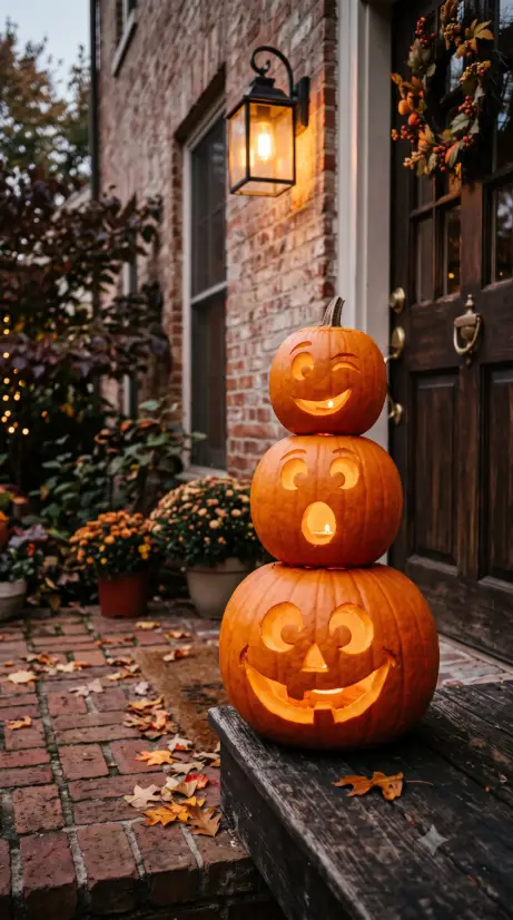 Stacked Pumpkin Tower