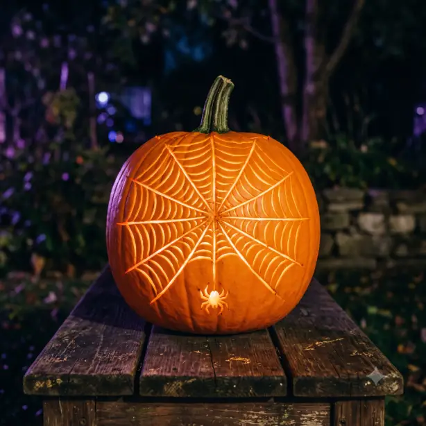 Spider Web and Spider Carving