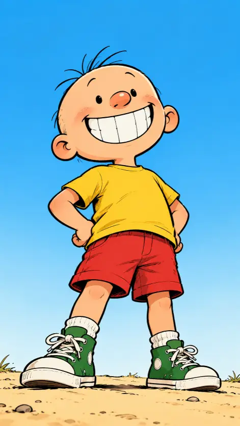 Big Grin Comic Kid