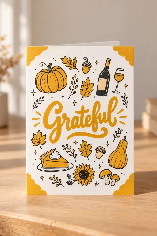 10. Grateful Doodle Card Mockup
