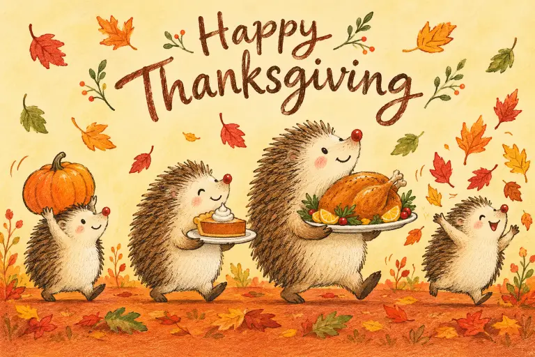 2. Hedgehog Family Feast Parade