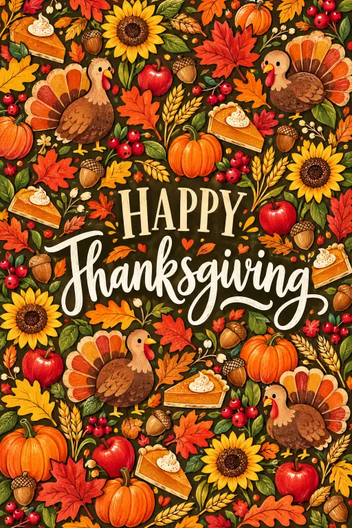 6. Busy Autumn Pattern Card