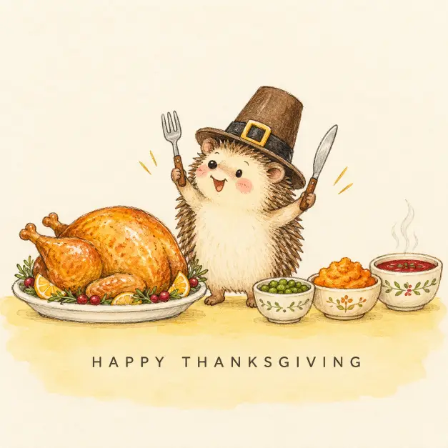 7. Hedgehog Ready for Dinner