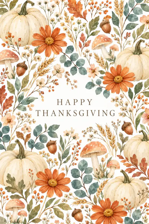 8. Boho Floral Pumpkin Pattern